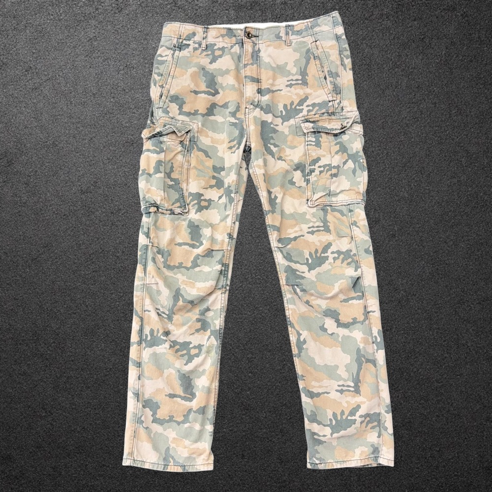 Levis Mens Desert Camo Cargo Pants 36x31‎ 12462-0001 Cotton Utility Trousers